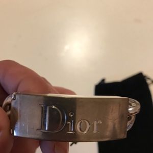 Christian Dior silver chunky bracelet